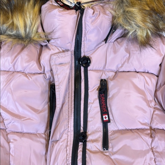 Canada Weathergear Pink Knee-length Puffer Jacket w/ Removable Pho-Fur - Picture 12 of 12